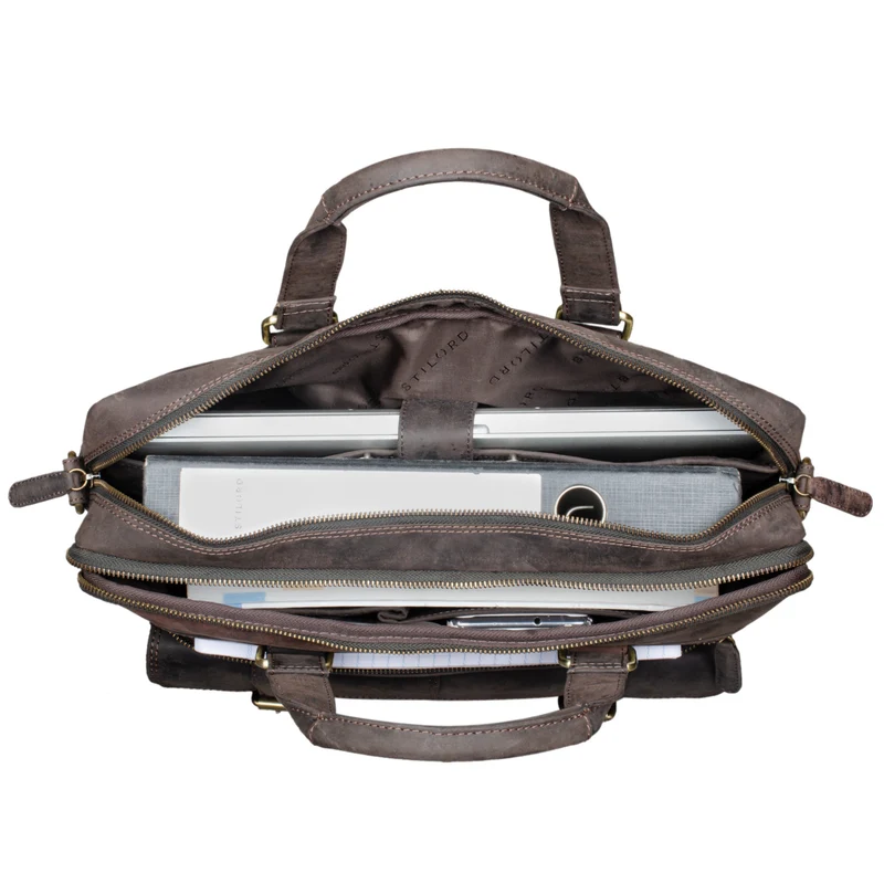"Alvaro" Vintage Ledertasche Laptoptasche