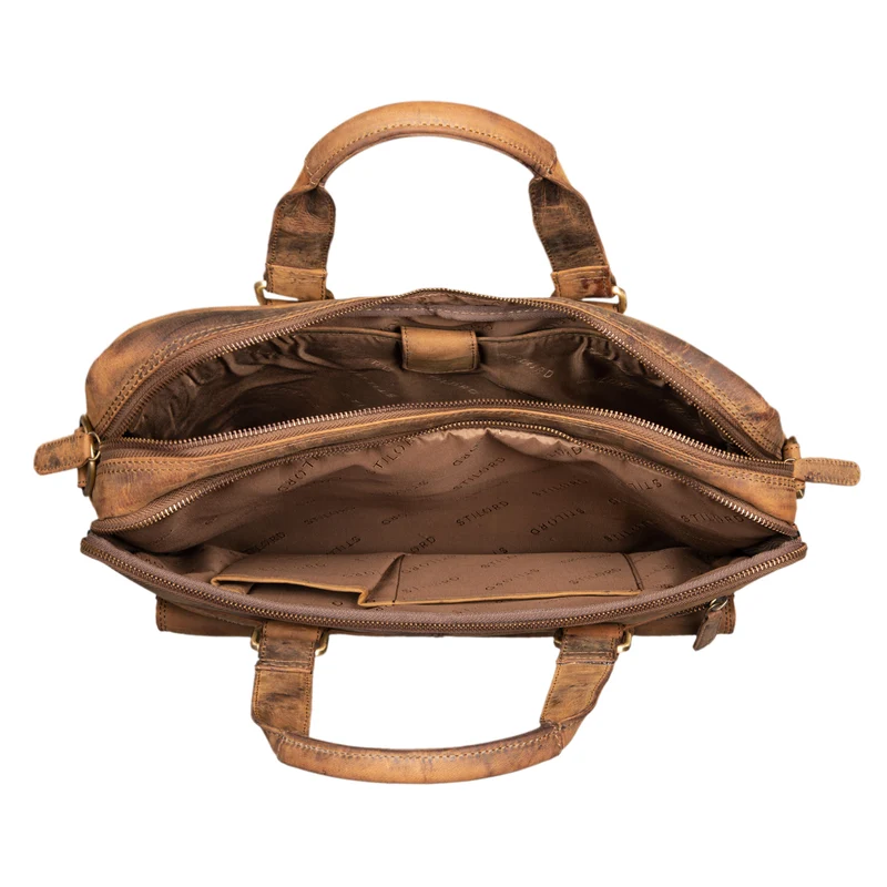 "Alvaro" Vintage Ledertasche Laptoptasche