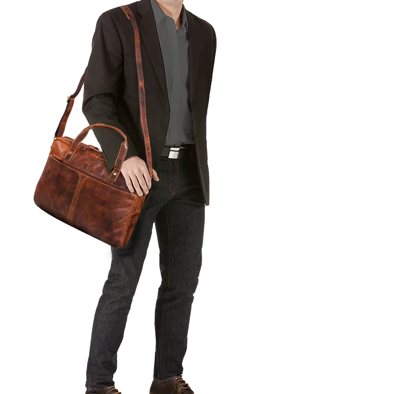 "Geralt" Vintage Ledertasche zum Umhängen