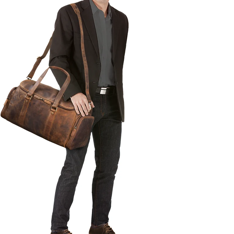 "Myles" Vintage Weekender Reisetasche Herren Leder zum Umhängen