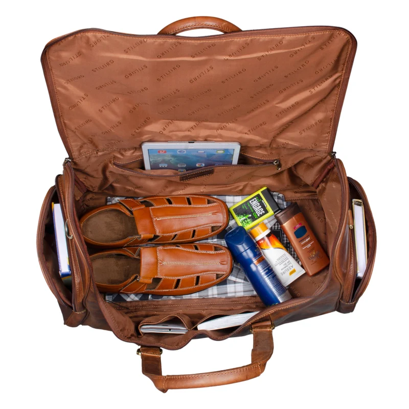 "Myles" Vintage Weekender Reisetasche Herren Leder zum Umhängen