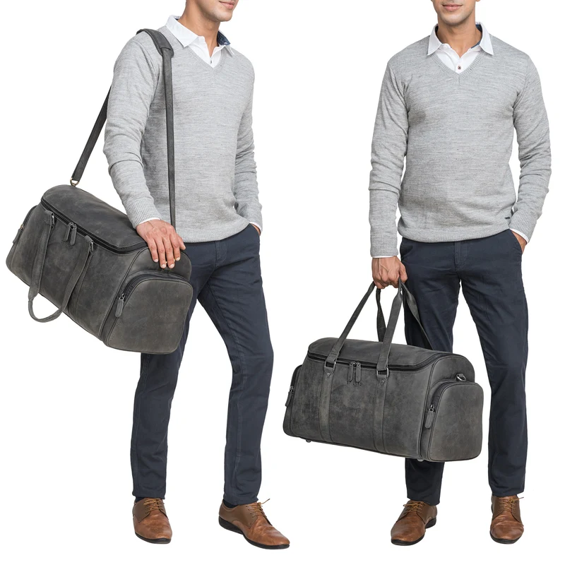 "Myles" Vintage Weekender Reisetasche Herren Leder zum Umhängen