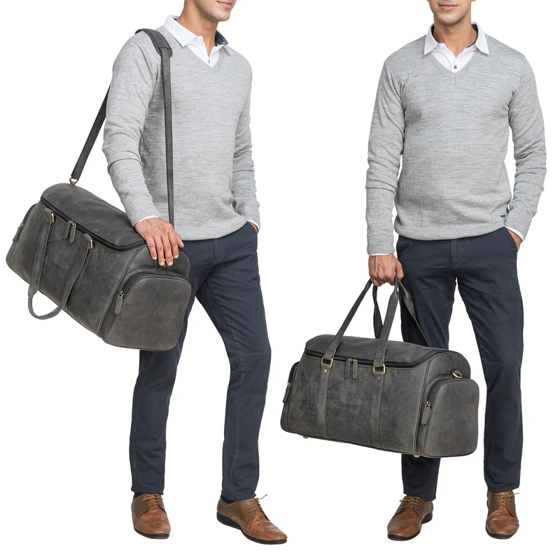 "Myles" Vintage Weekender Reisetasche Herren Leder zum Umhängen