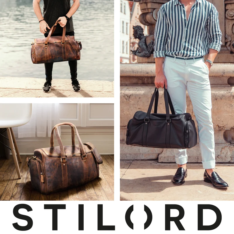 "Myles" Vintage Weekender Reisetasche Herren Leder zum Umhängen