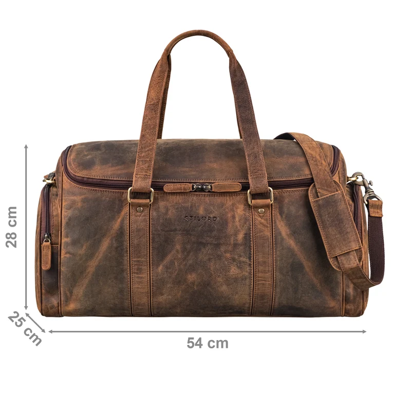 "Myles" Vintage Weekender Reisetasche Herren Leder zum Umhängen