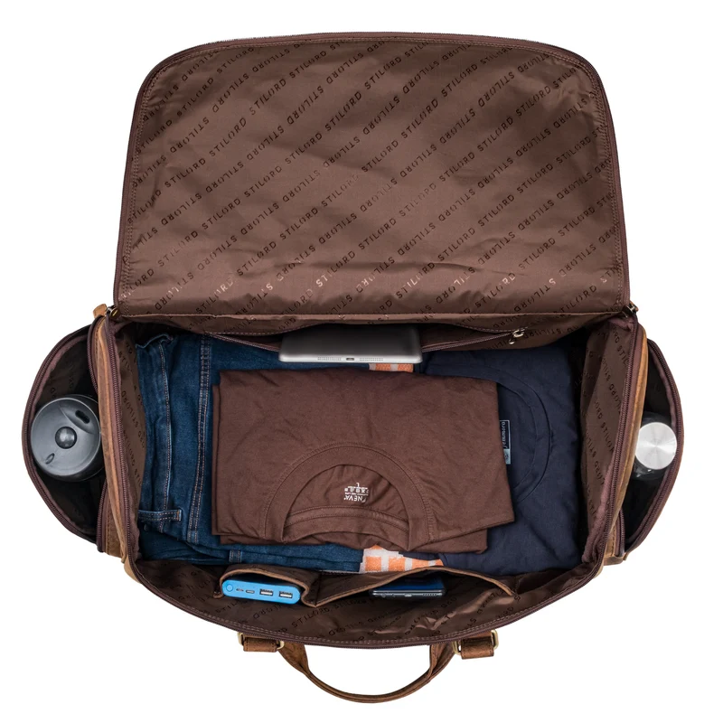 "Myles" Vintage Weekender Reisetasche Herren Leder zum Umhängen