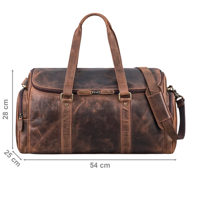 "Myles" Vintage Weekender Reisetasche Herren Leder zum Umhängen