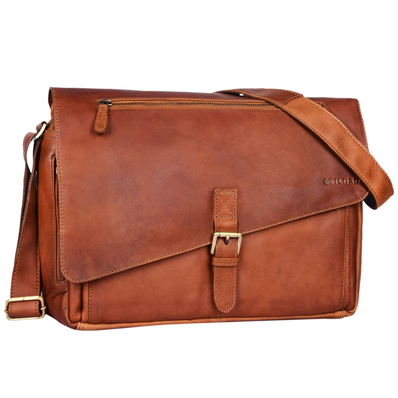 "Merlin" Vintage Leder Umhängetasche