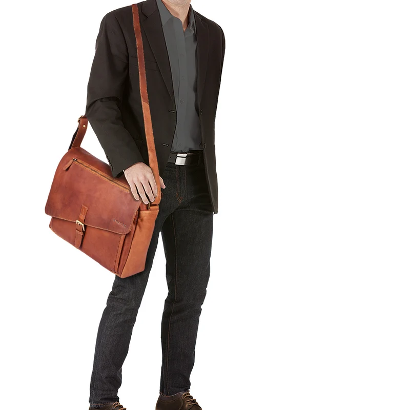 "Merlin" Vintage Leder Umhängetasche
