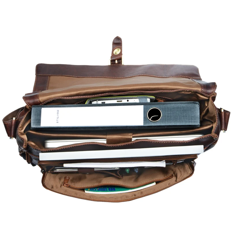"Merlin" Vintage Leder Umhängetasche