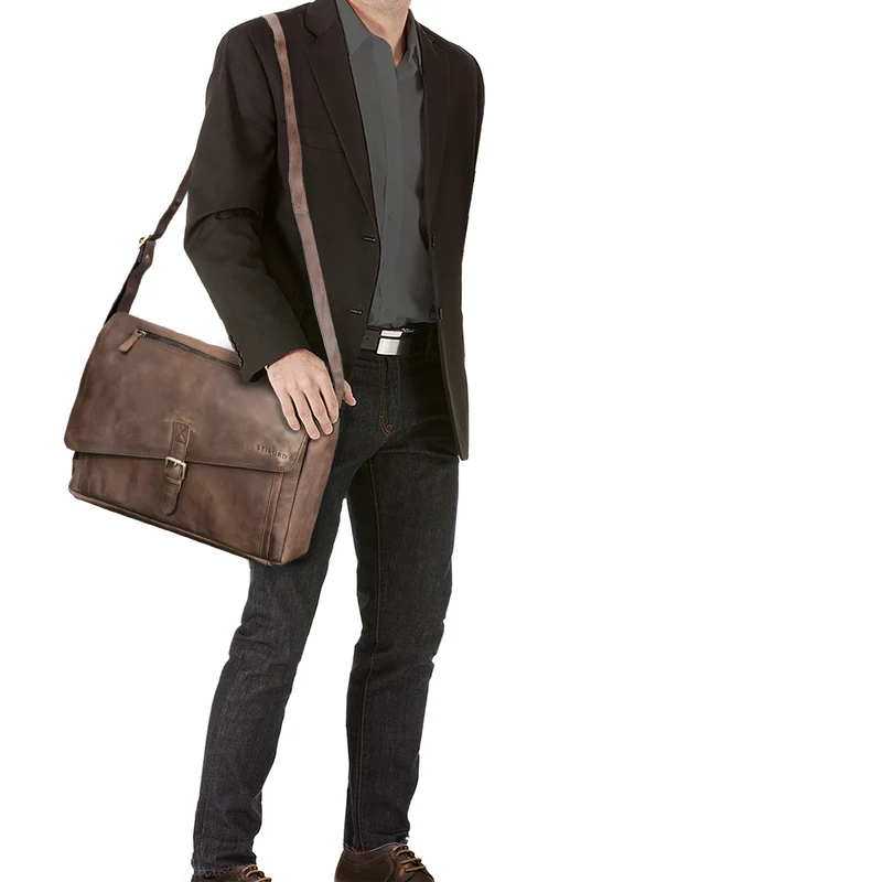 "Merlin" Vintage Leder Umhängetasche
