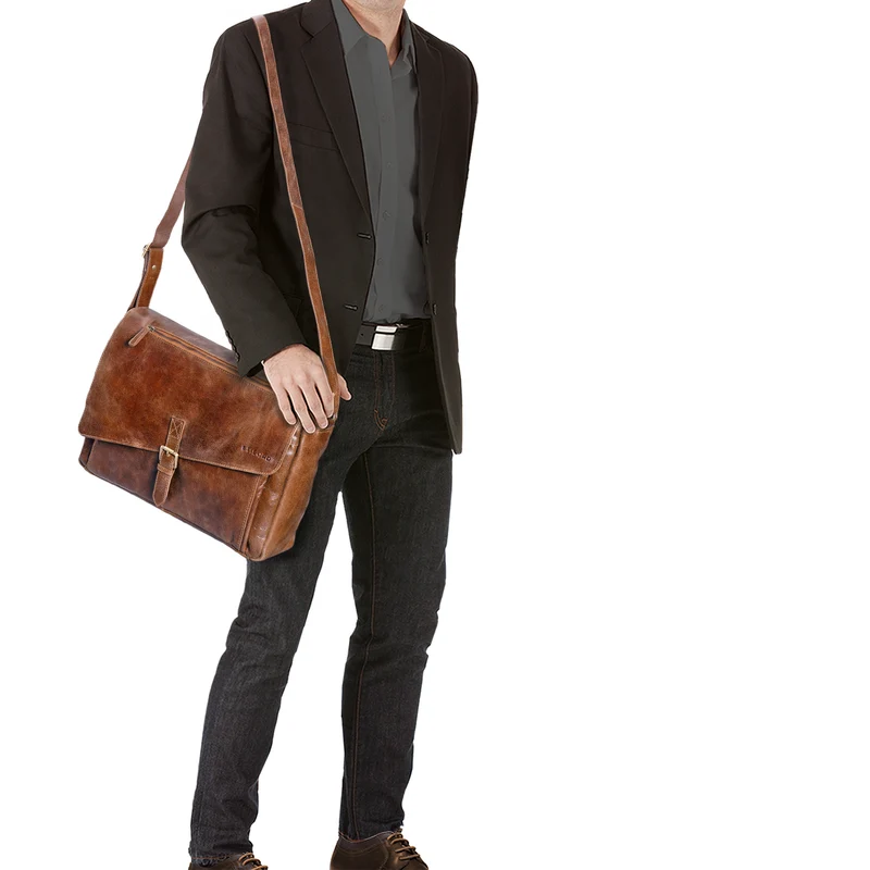 "Merlin" Vintage Leder Umhängetasche