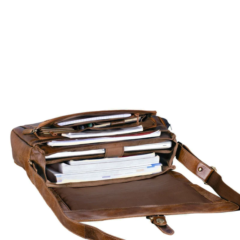 "Merlin" Vintage Leder Umhängetasche