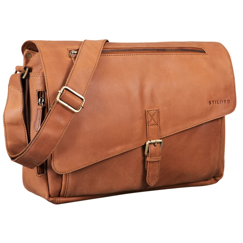 "Merlin" Vintage Leder Umhängetasche