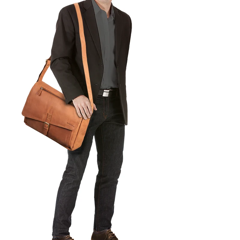 "Merlin" Vintage Leder Umhängetasche