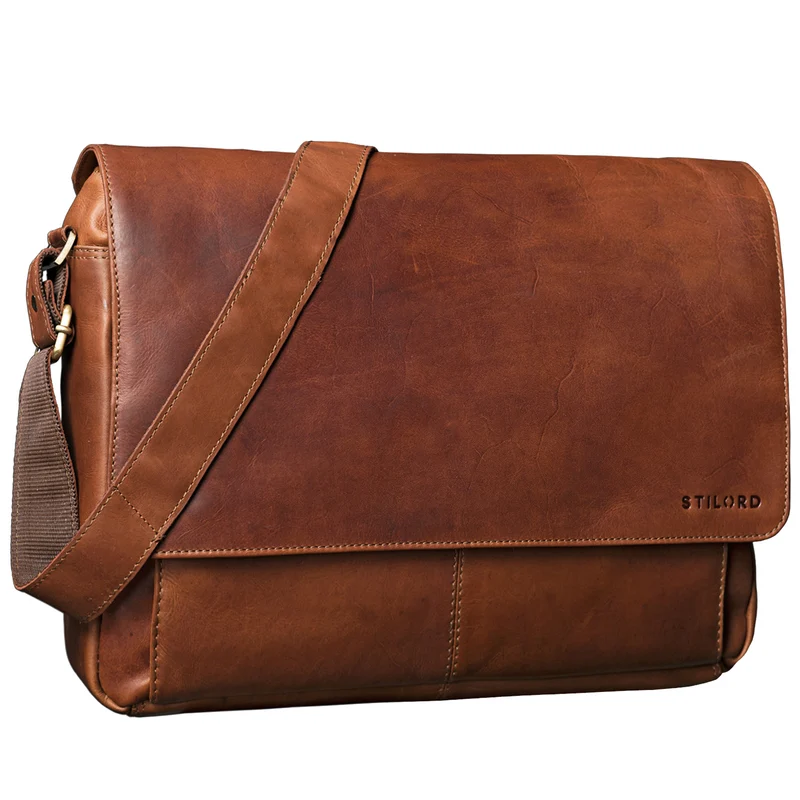 "Lonzo" Vintage Umhängetasche Büffel-Leder