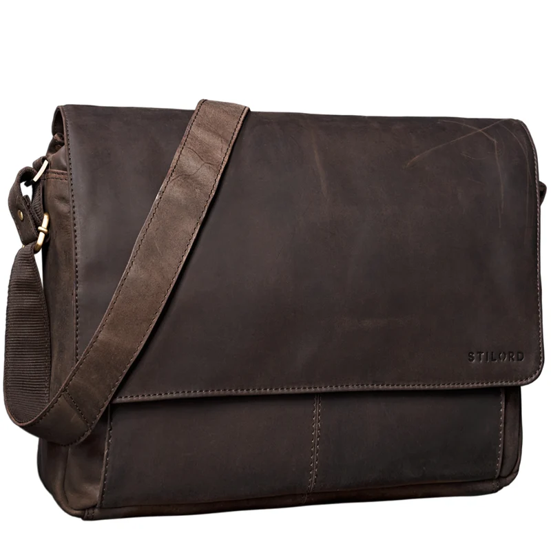 "Lonzo" Vintage Umhängetasche Büffel-Leder