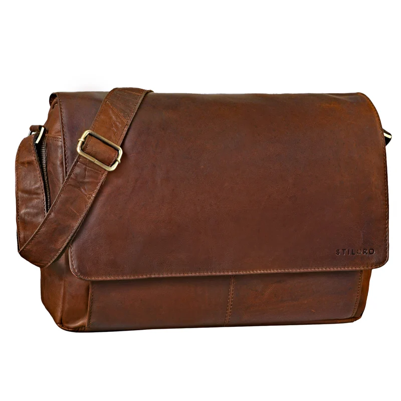 "Lonzo" Vintage Umhängetasche Büffel-Leder