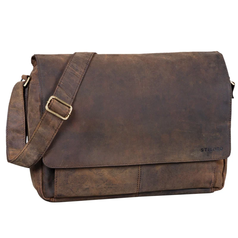 "Lonzo" Vintage Umhängetasche Büffel-Leder
