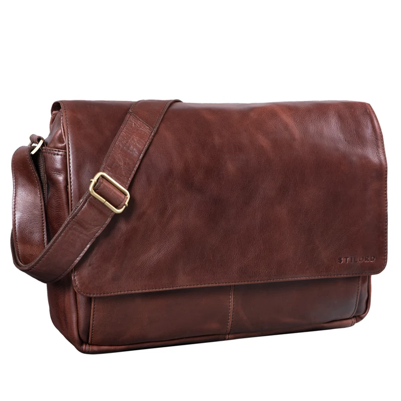 "Lonzo" Vintage Umhängetasche Büffel-Leder