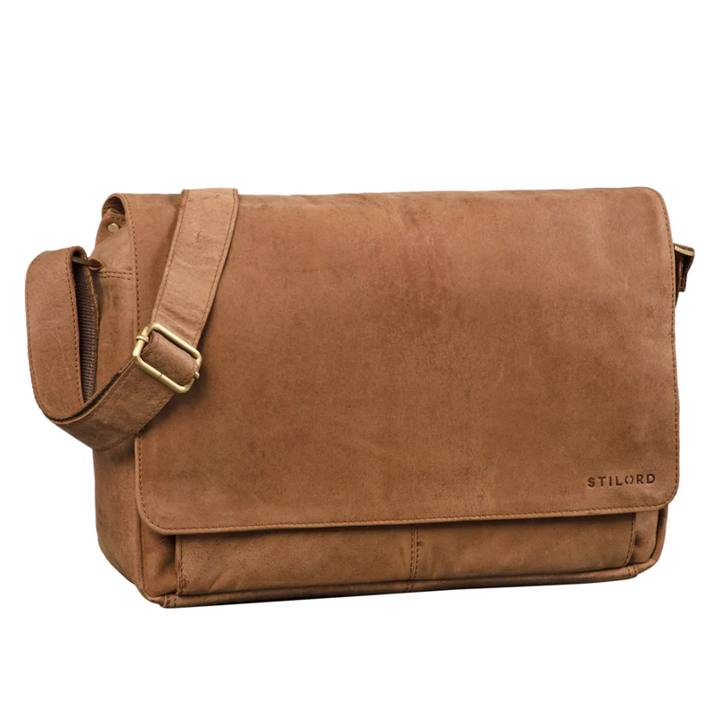 "Lonzo" Vintage Umhängetasche Büffel-Leder