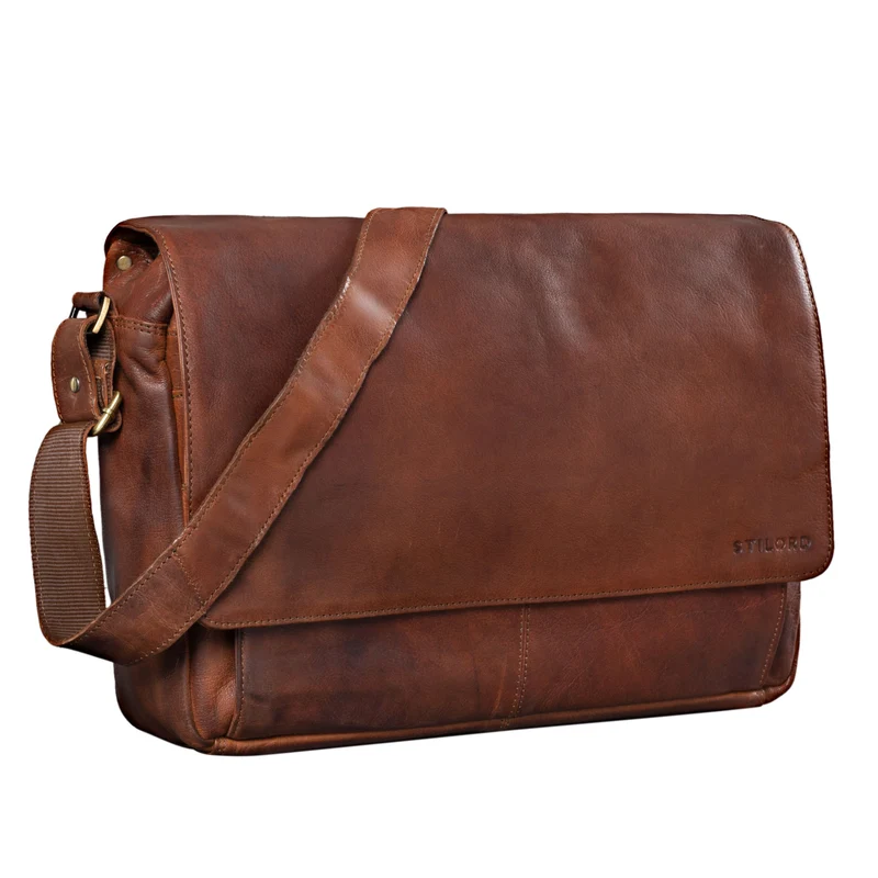 "Lonzo" Vintage Umhängetasche Büffel-Leder
