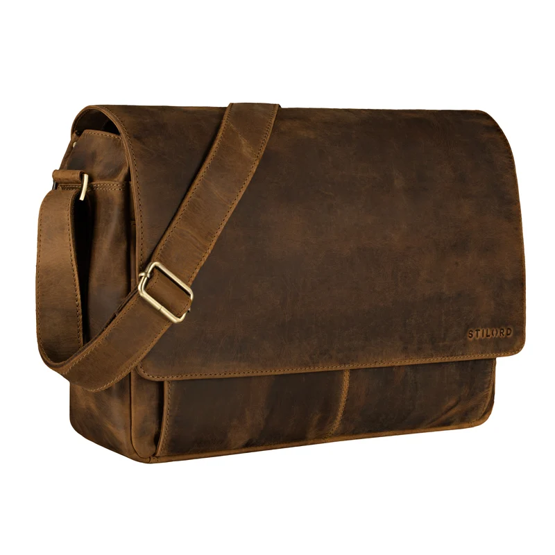 "Lonzo" Vintage Umhängetasche Büffel-Leder