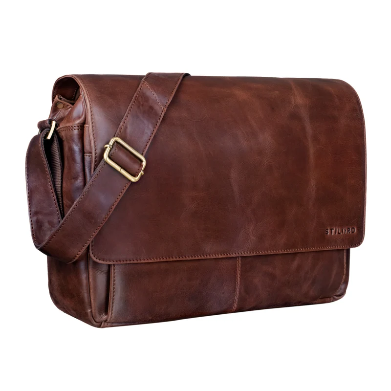 "Lonzo" Vintage Umhängetasche Büffel-Leder