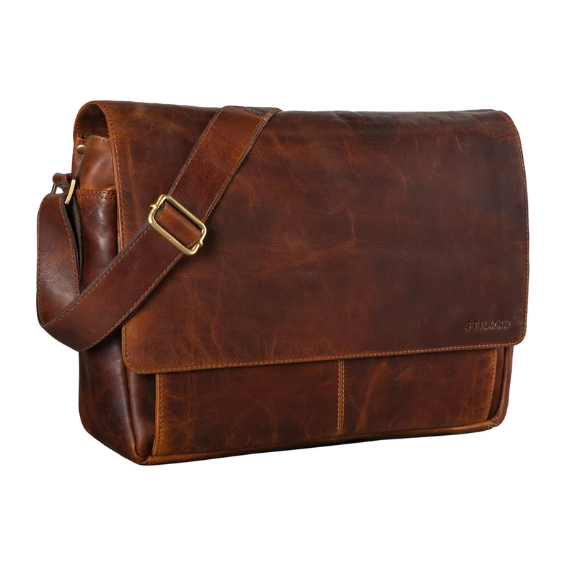 "Lonzo" Vintage Umhängetasche Büffel-Leder