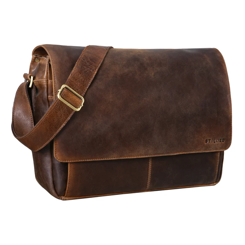 "Lonzo" Vintage Umhängetasche Büffel-Leder