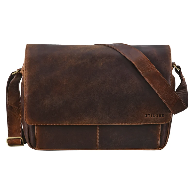 "Lonzo" Vintage Umhängetasche Büffel-Leder