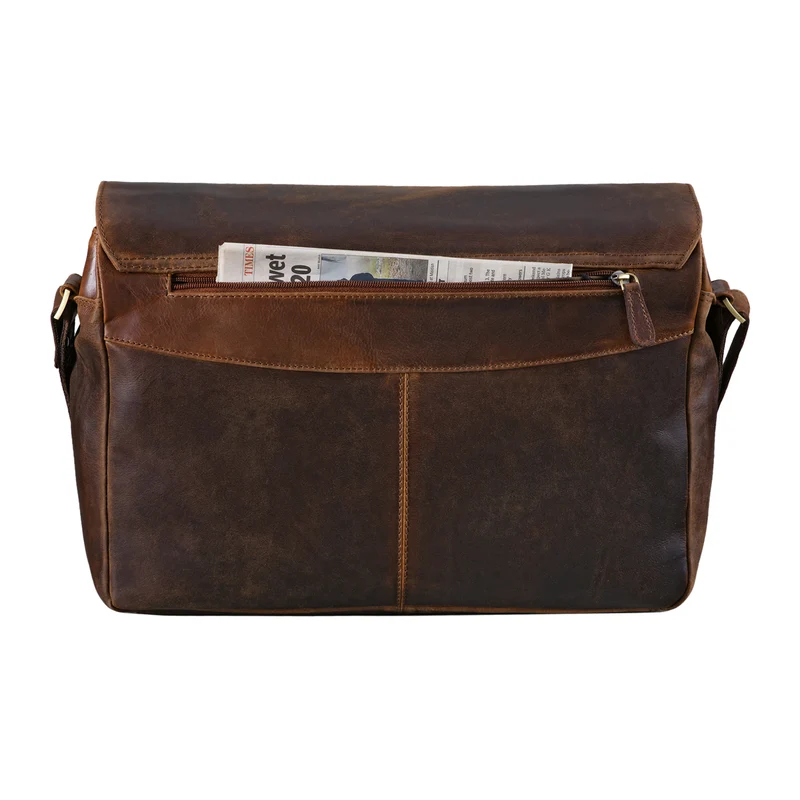 "Lonzo" Vintage Umhängetasche Büffel-Leder