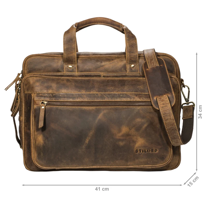 "Walt" Vintage Aktentasche Leder Herren Damen
