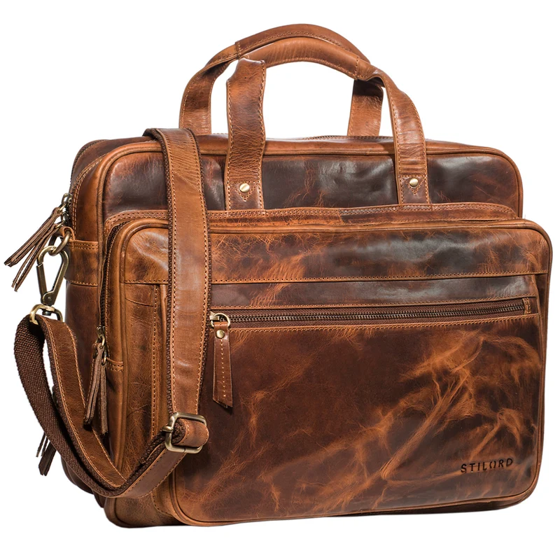 "Walt" Vintage Aktentasche Leder Herren Damen