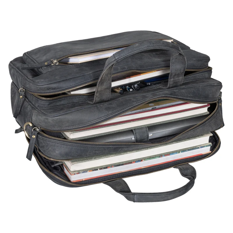 "Walt" Vintage Aktentasche Leder Herren Damen