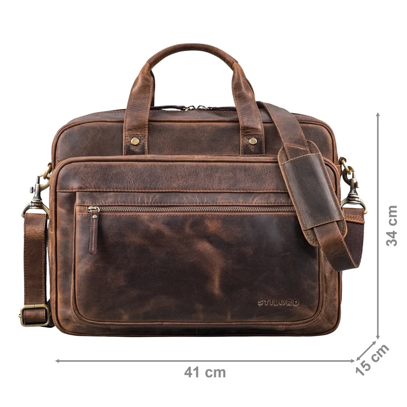 "Walt" Vintage Aktentasche Leder Herren Damen