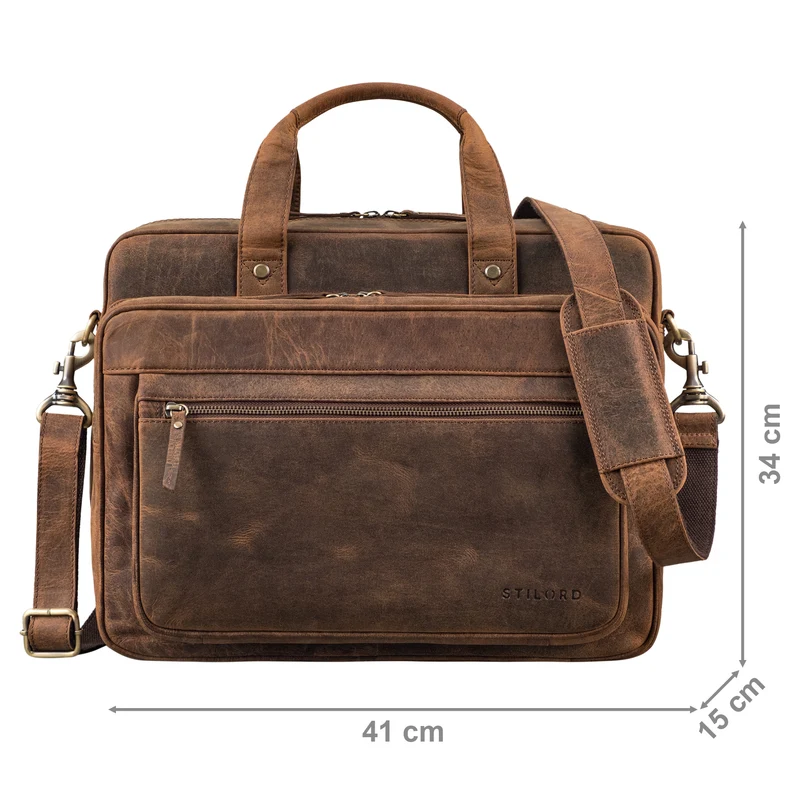"Walt" Vintage Aktentasche Leder Herren Damen