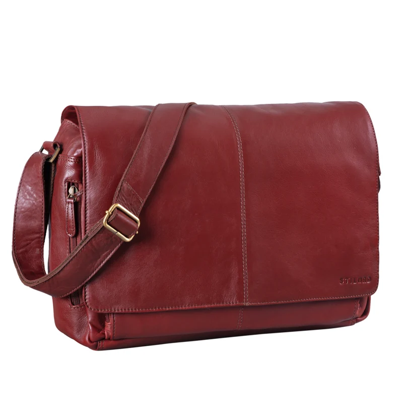 "Alex" Vintage Ledertasche Männer Frauen Businesstasche zum Umhängen 15,6 Zoll