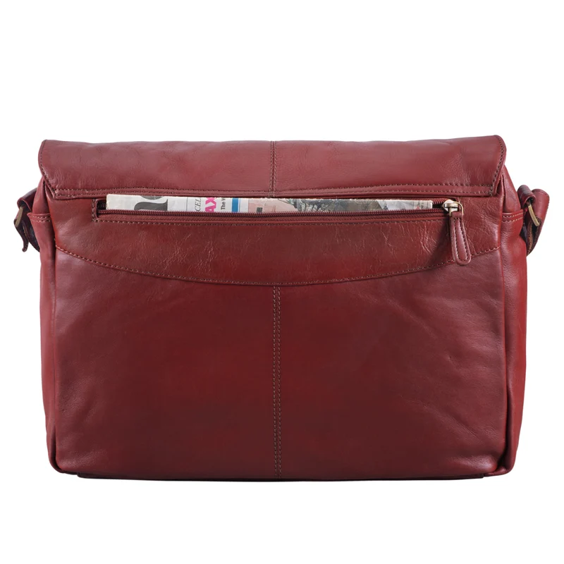 "Alex" Vintage Ledertasche Männer Frauen Businesstasche zum Umhängen 15,6 Zoll