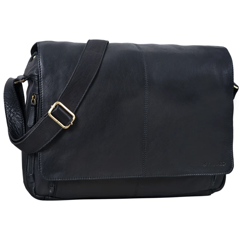 "Alex" Vintage Ledertasche Männer Frauen Businesstasche zum Umhängen 15,6 Zoll