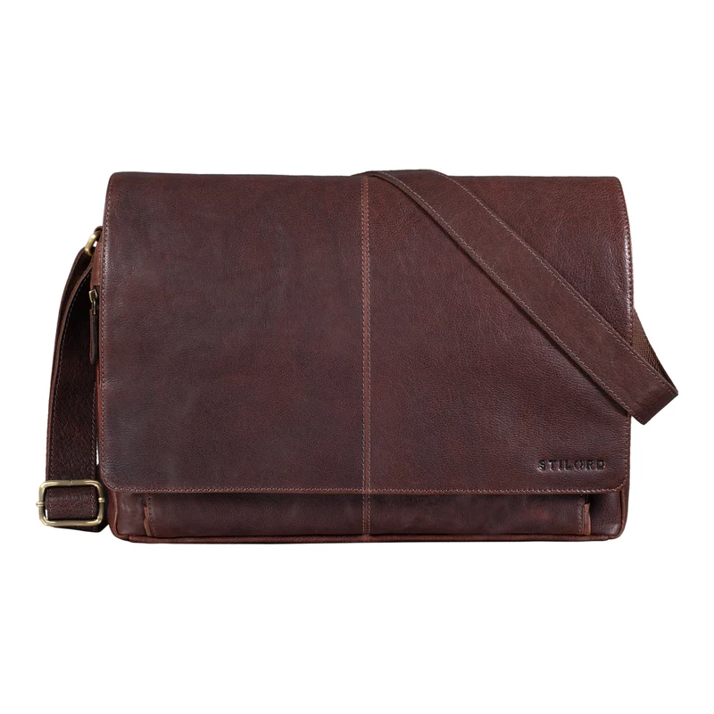 "Alex" Vintage Ledertasche Männer Frauen Businesstasche zum Umhängen 15,6 Zoll