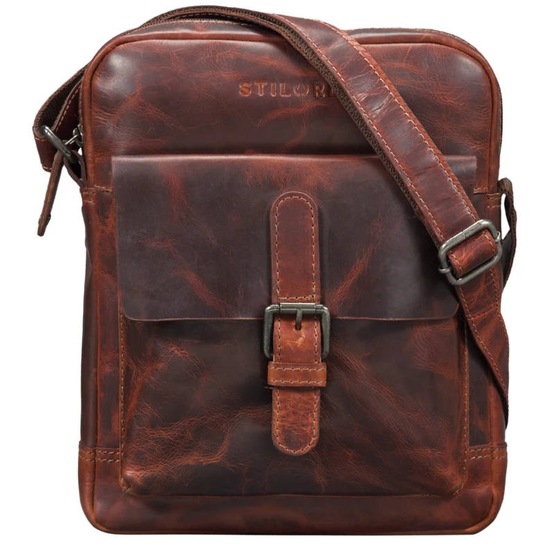 "Luan" Kleine Umhängetasche Leder Vintage