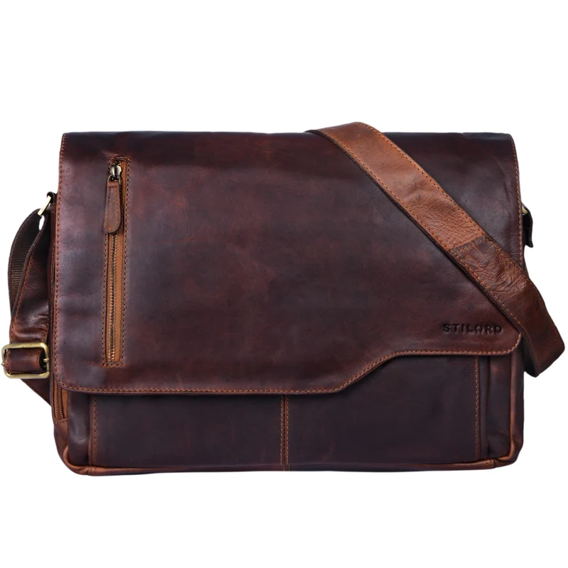 "Marlon" Elegante Ledertasche Herren Business mit 15.6 Zoll Laptop-Fach