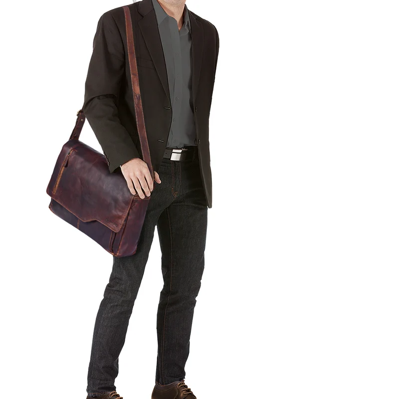 "Marlon" Elegante Ledertasche Herren Business mit 15.6 Zoll Laptop-Fach