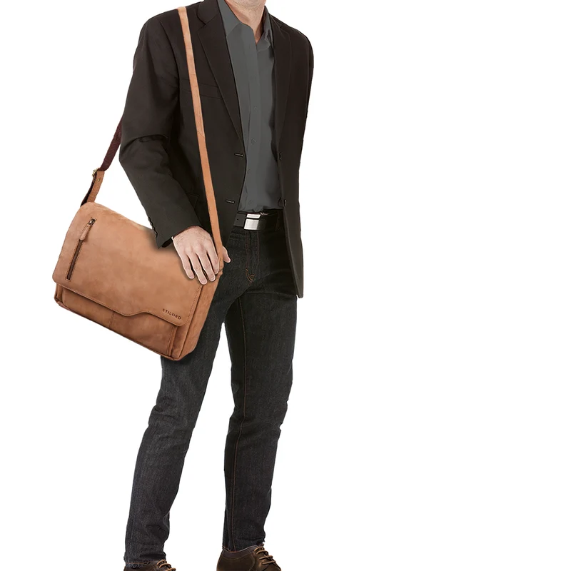 "Marlon" Elegante Ledertasche Herren Business mit 15.6 Zoll Laptop-Fach