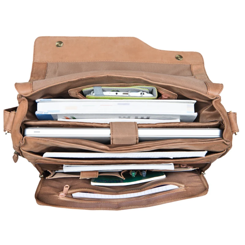 "Marlon" Elegante Ledertasche Herren Business mit 15.6 Zoll Laptop-Fach