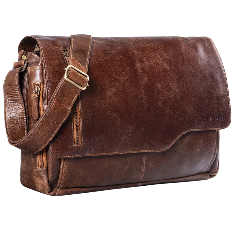 "Marlon" Elegante Ledertasche Herren Business mit 15.6 Zoll Laptop-Fach