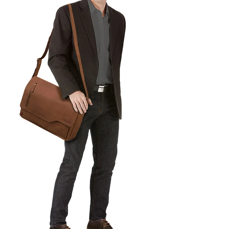 "Marlon" Elegante Ledertasche Herren Business mit 15.6 Zoll Laptop-Fach