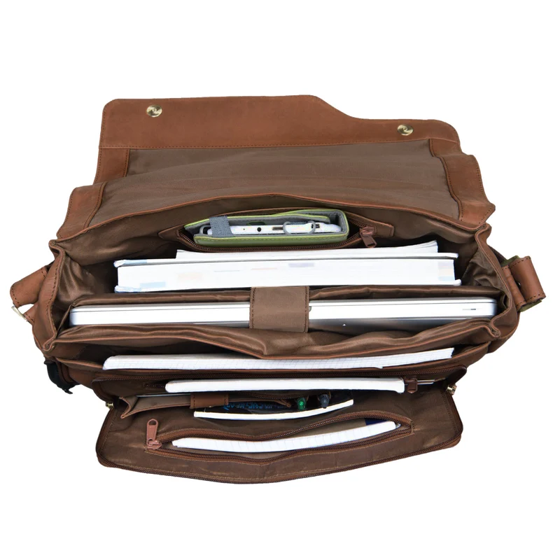"Marlon" Elegante Ledertasche Herren Business mit 15.6 Zoll Laptop-Fach