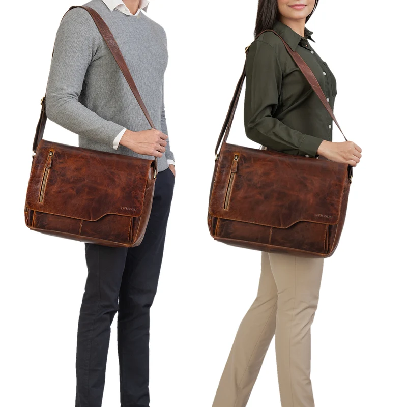 "Marlon" Elegante Ledertasche Herren Business mit 15.6 Zoll Laptop-Fach
